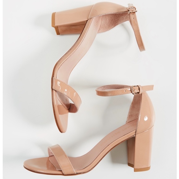 Stuart Weitzman Shoes - Stuart Weitzman Nearlynude Block Heel Beige Sandal